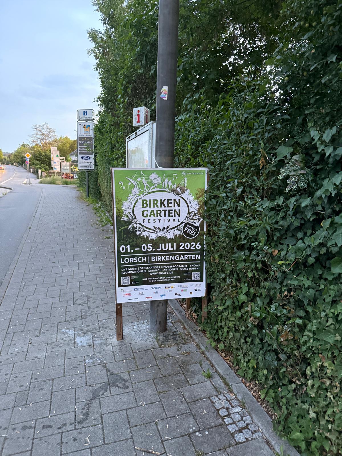 Birkengarten Festival Lorsch - DIN A0 Plakatwerbung - Plakat 1
