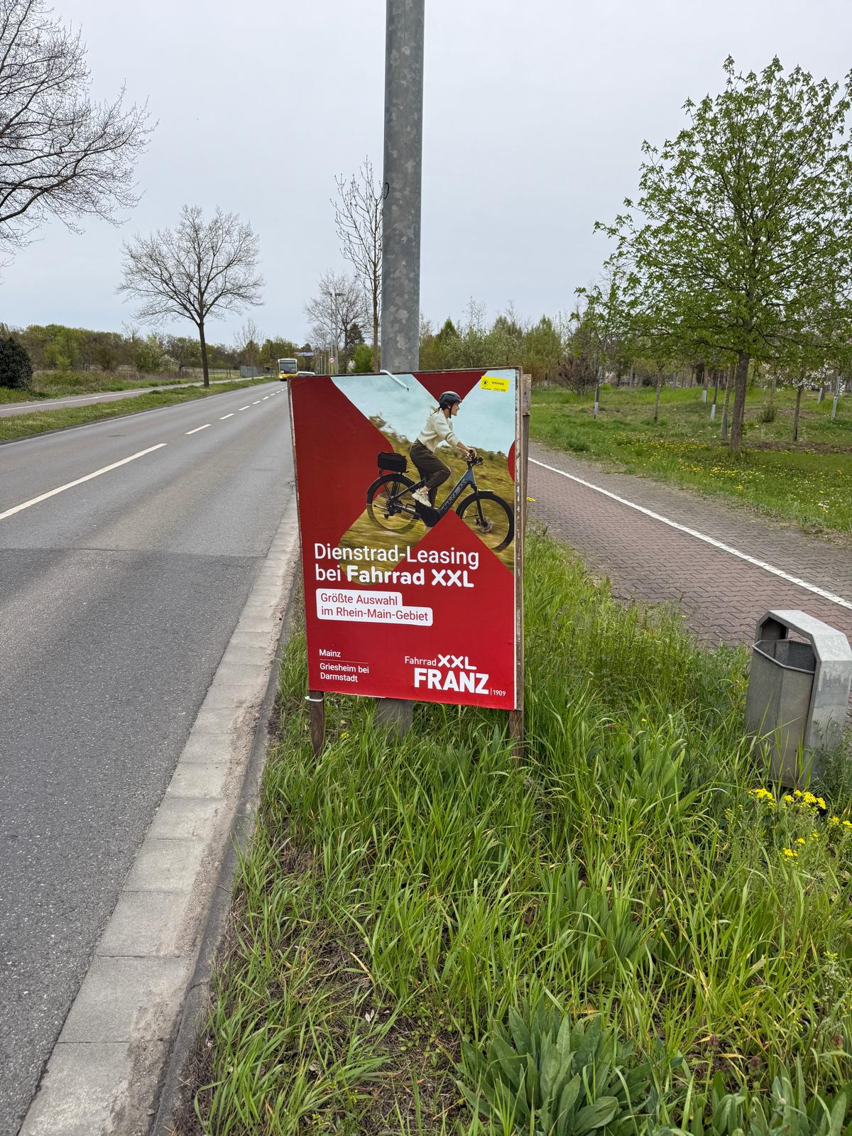 Fahrrad XXL Franz - DIN A0 Plakatwerbung - Plakat 1