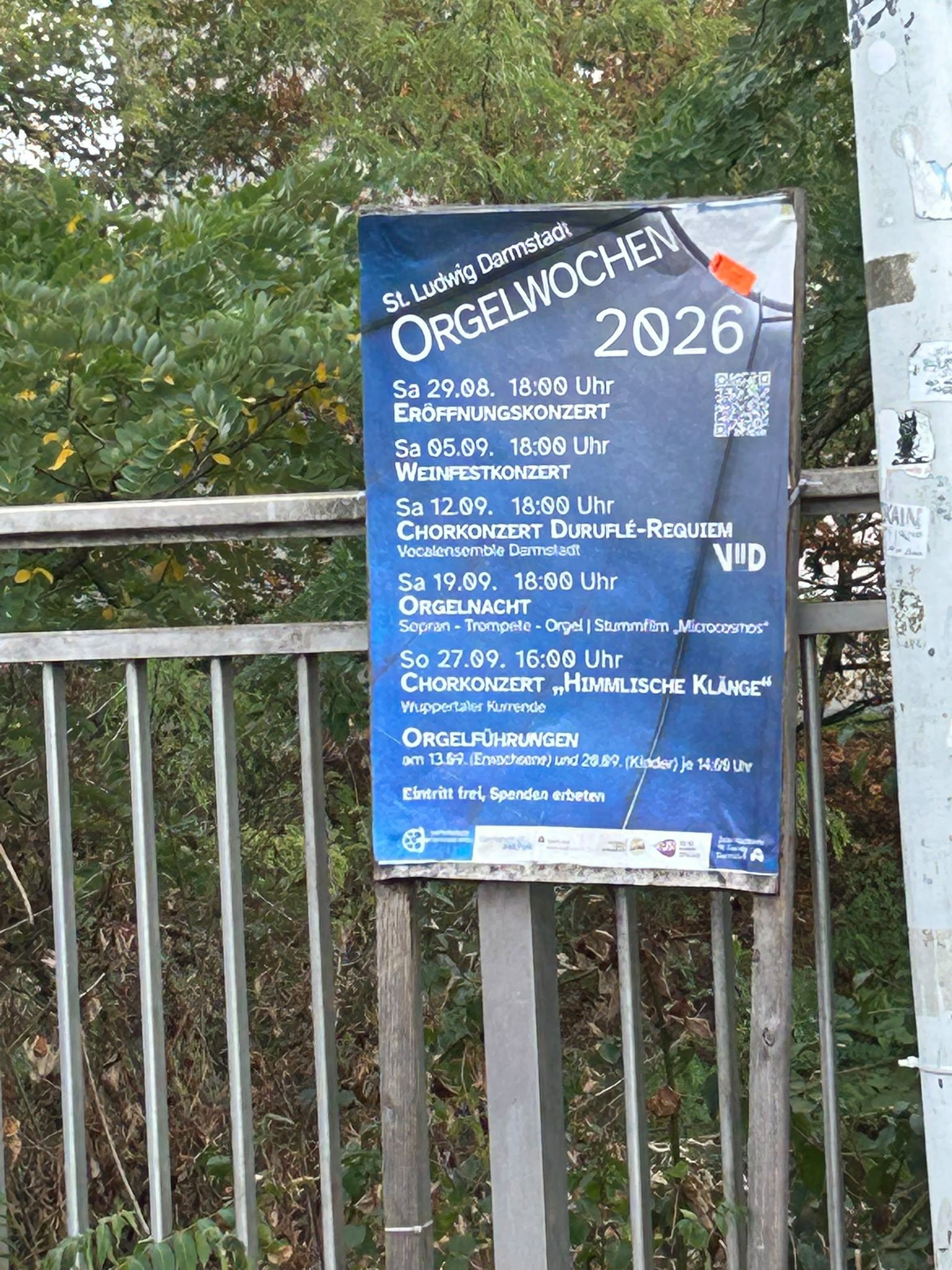 Orgelwochen Darmstadt - DIN A1 Plakatwerbung - Plakat 1