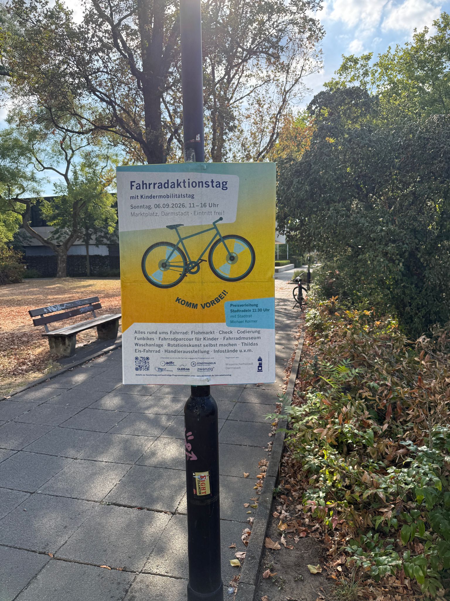 Stadt Darmstadt - Fahrradaktionstag - DIN A0 Plakatwerbung - Plakat 1