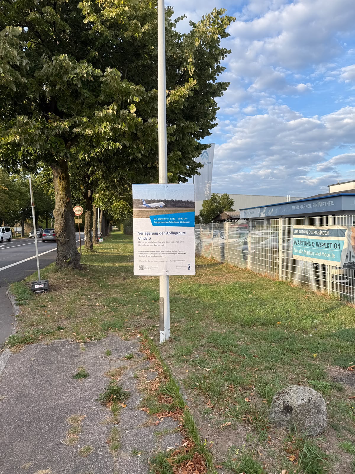 Stadt Darmstadt - Abflugroute Cindy S - DIN A1 Plakatwerbung - Plakat 3