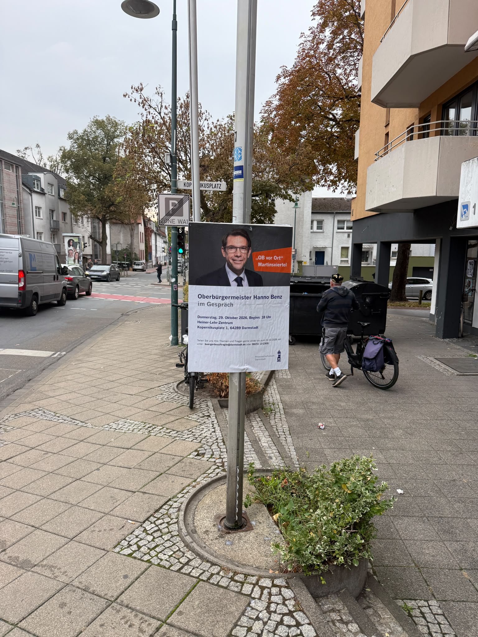 Stadt Darmstadt - OB vor ORT - DIN A1 Plakatwerbung - Plakat 2