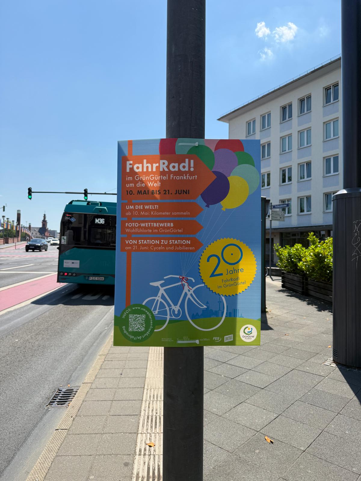 Stadt Frankfurt - FahrRad! im GrünGürtel - DIN A1 Plakatwerbung - Plakat 1