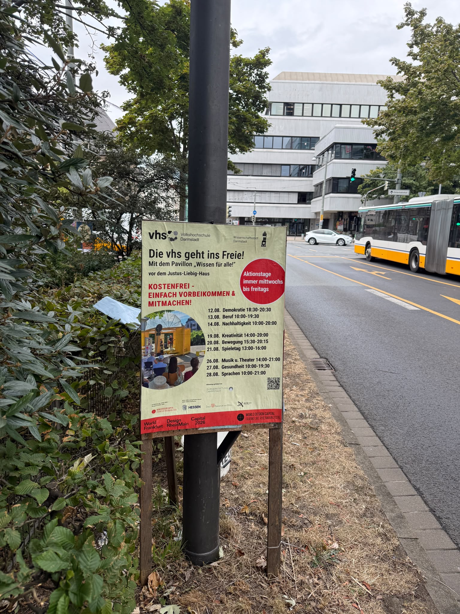 Volkshochschule (VHS) - Darmstadt - DIN A1 Plakatwerbung - Plakat 1