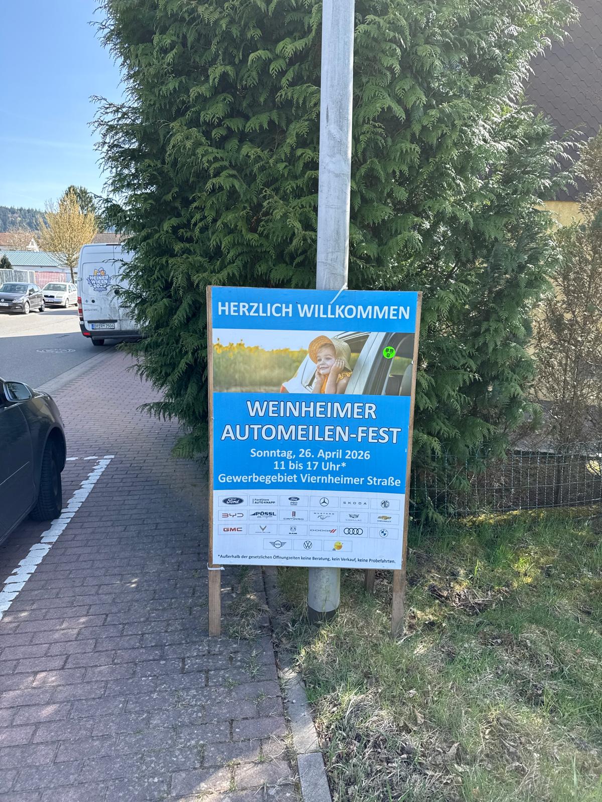 Weinheimer Automeilen-Fest - DIN A0 Plakatwerbung - Plakat 1
